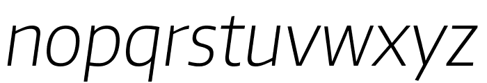 Plata Sans ExtraLight Italic Font LOWERCASE