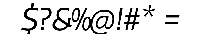 Plata Sans Italic Font OTHER CHARS