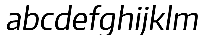 Plata Sans Italic Font LOWERCASE