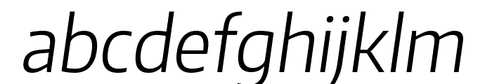 Plata Sans Light Italic Font LOWERCASE