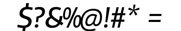 Plata Sans Medium Italic Font OTHER CHARS