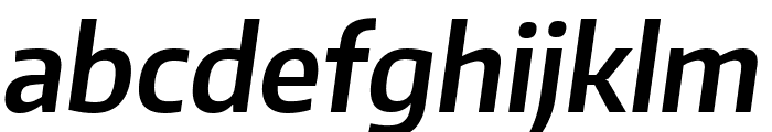 Plata Sans SemiBold Italic Font LOWERCASE