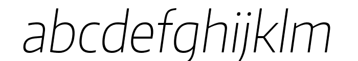 Plata Sans Thin Italic Font LOWERCASE