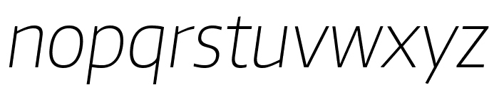 Plata Sans Thin Italic Font LOWERCASE