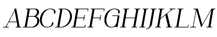 Platinum Ivory Demo Italic Font UPPERCASE