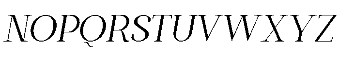 Platinum Ivory Demo Italic Font UPPERCASE