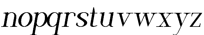Platinum Ivory Demo Italic Font LOWERCASE