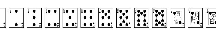 Playing Cards Font UPPERCASE