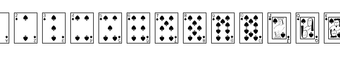 Playing Cards Font LOWERCASE