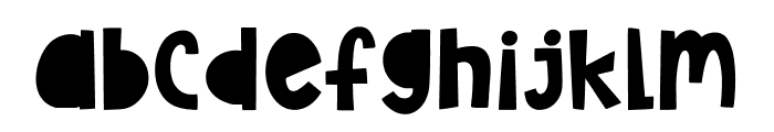 Pluckypot Free Regular Font LOWERCASE