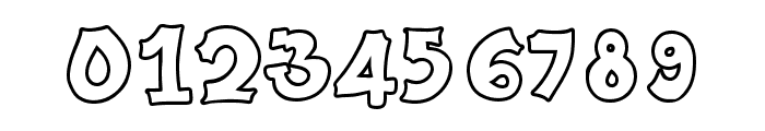 Plump Outline Font OTHER CHARS