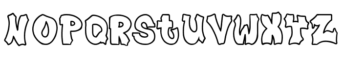 Plump Outline Font UPPERCASE