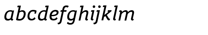 Placebo Serif Italic Font LOWERCASE