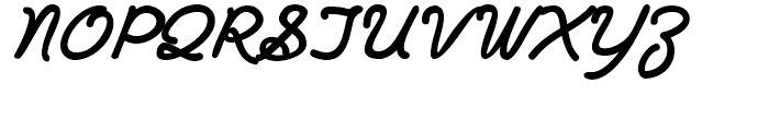 Plain Pensle ExtraBold Italic Font UPPERCASE