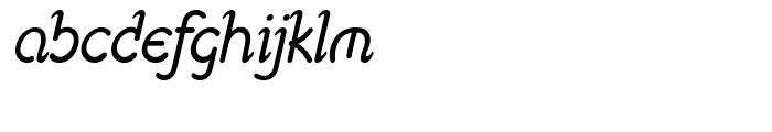 Planet Sans Demi Italic Font LOWERCASE