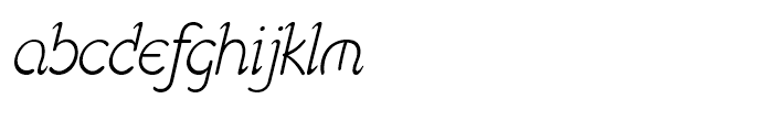 Planet Sans Light Italic Font LOWERCASE