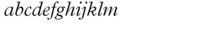 Plantin A Light Italic Font LOWERCASE