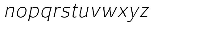 Plathorn Extended Light Italic Font LOWERCASE