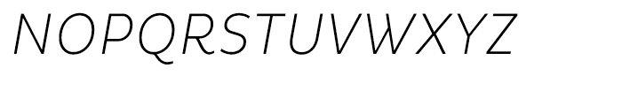 Pluto Condensed ExtraLight Italic Font UPPERCASE