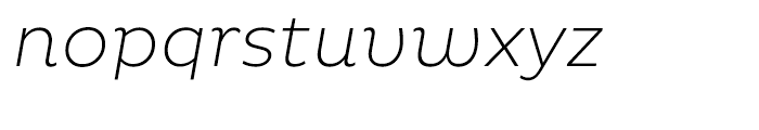 Pluto ExtraLight Italic Font LOWERCASE