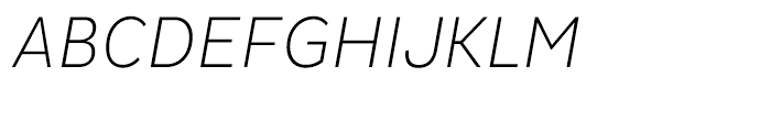 Pluto Sans Condensed ExtraLight Italic Font UPPERCASE