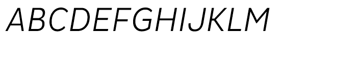Pluto Sans Condensed Light Italic Font UPPERCASE