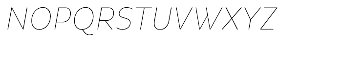 Pluto Sans Condensed Thin Italic Font UPPERCASE