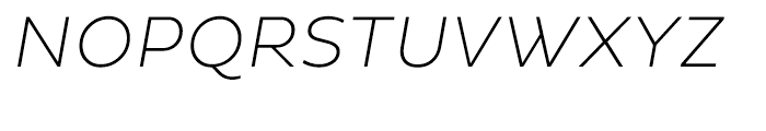 Pluto Sans ExtraLight Italic Font UPPERCASE