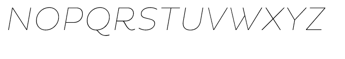 Pluto Thin Italic Font UPPERCASE