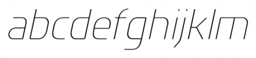 Planer ExtraLight Italic Font LOWERCASE