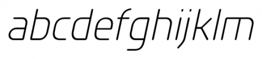 Planer Light Italic Font LOWERCASE