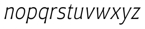 Plathorn Condensed Light Italic Font LOWERCASE