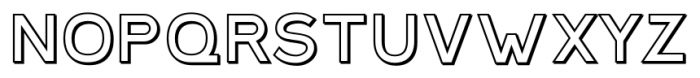 Plebia Outline Font LOWERCASE