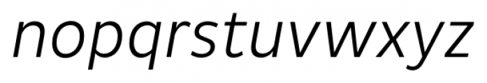 Pluto Sans Cond Light Italic Font LOWERCASE