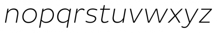 Pluto Sans ExtraLight Italic Font LOWERCASE