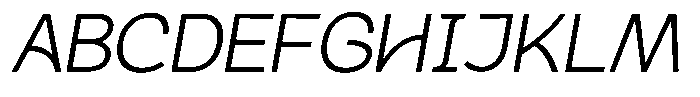 Plakad Extralight Italic Font UPPERCASE