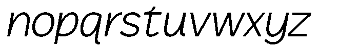 Plakad Extralight Italic Font LOWERCASE