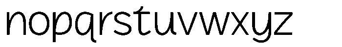 Plakad Extralight Font LOWERCASE