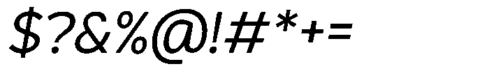 Plakad Regular Italic Font OTHER CHARS