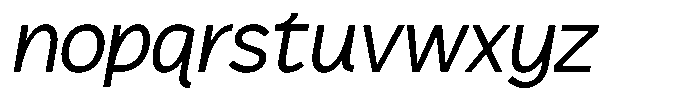 Plakad Regular Italic Font LOWERCASE