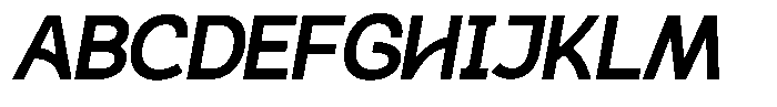 Plakart Extra Bold Italic Font UPPERCASE
