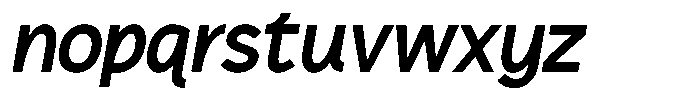 Plakart Extra Bold Italic Font LOWERCASE