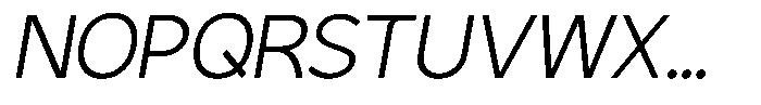 Plakart Extralight Italic Font UPPERCASE