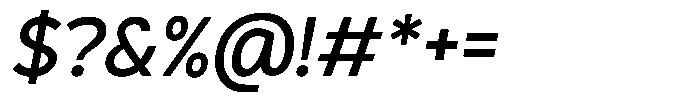 Plakart Semi Bold Italic Font OTHER CHARS