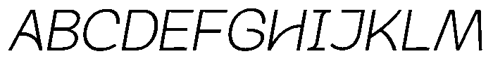 Plakart Thin Italic Font UPPERCASE