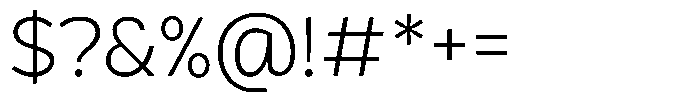 Plakart Thin Font OTHER CHARS