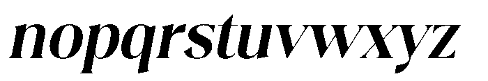 Plakent Bold Italic Font LOWERCASE