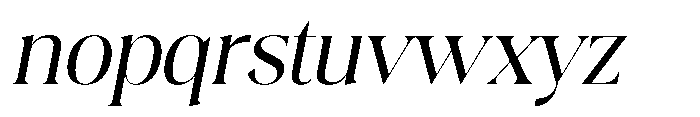 Plakent Italic Font LOWERCASE