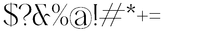 Plakent Light Font OTHER CHARS