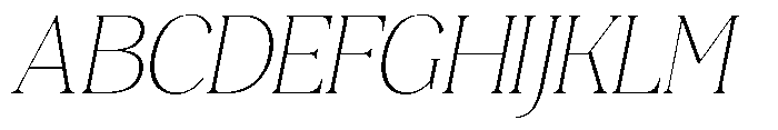 Plakent Thin Italic Font UPPERCASE